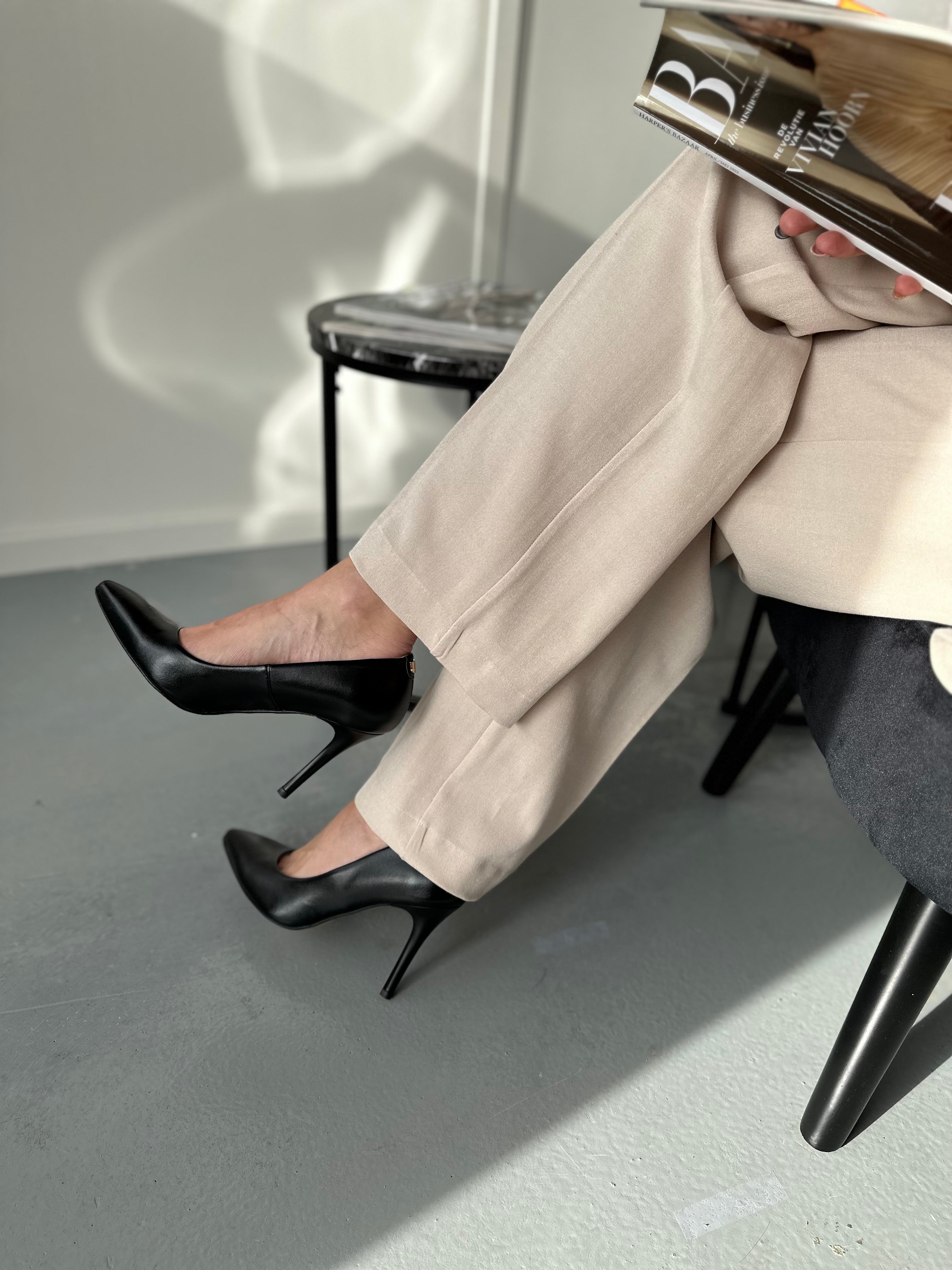 Vegan black heels