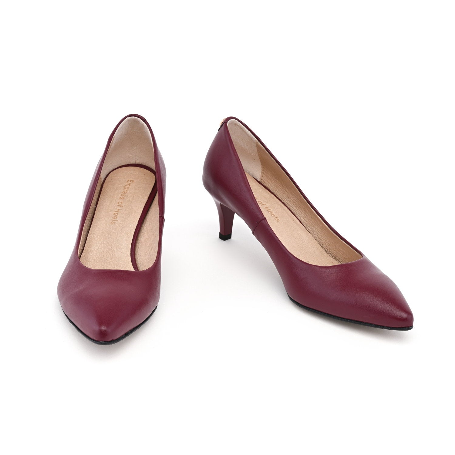 Burgundy Bliss - vegan 55mm heels