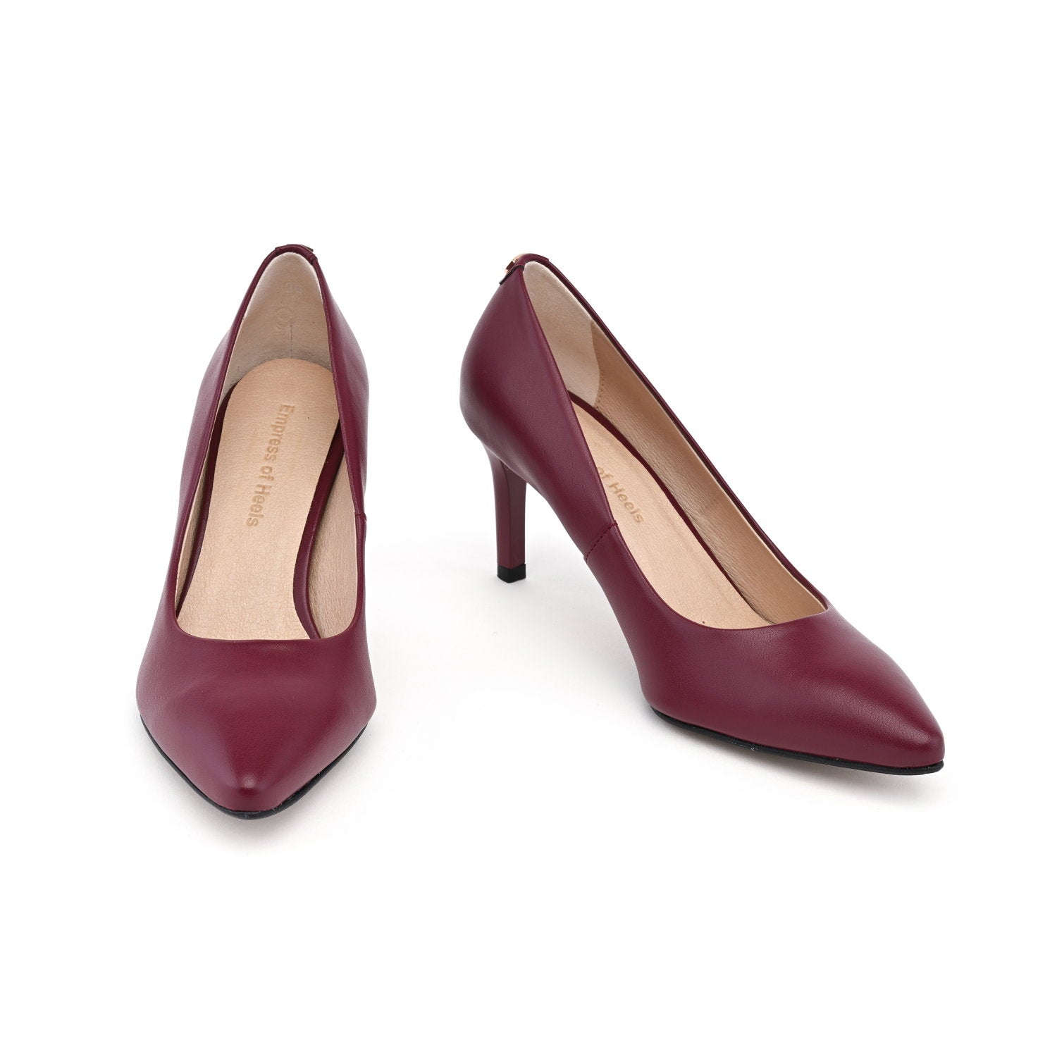 Burgundy Bliss - vegan 75mm heels