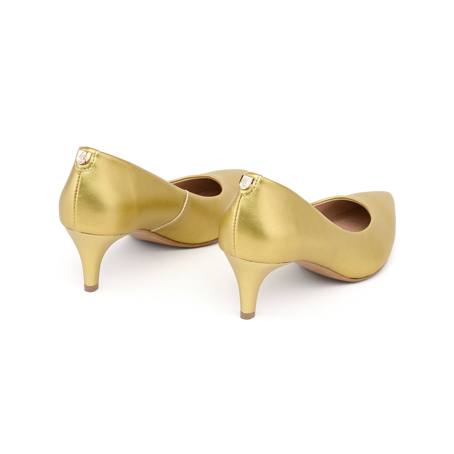Golden Glamour - vegan pumps met 55mm hak