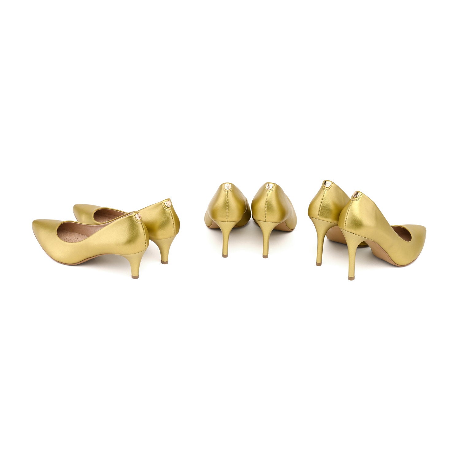 Golden Glamour - vegan pumps met 55mm hak
