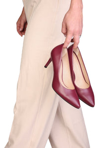 Burgundy Bliss – vegane 75-mm-Pumps