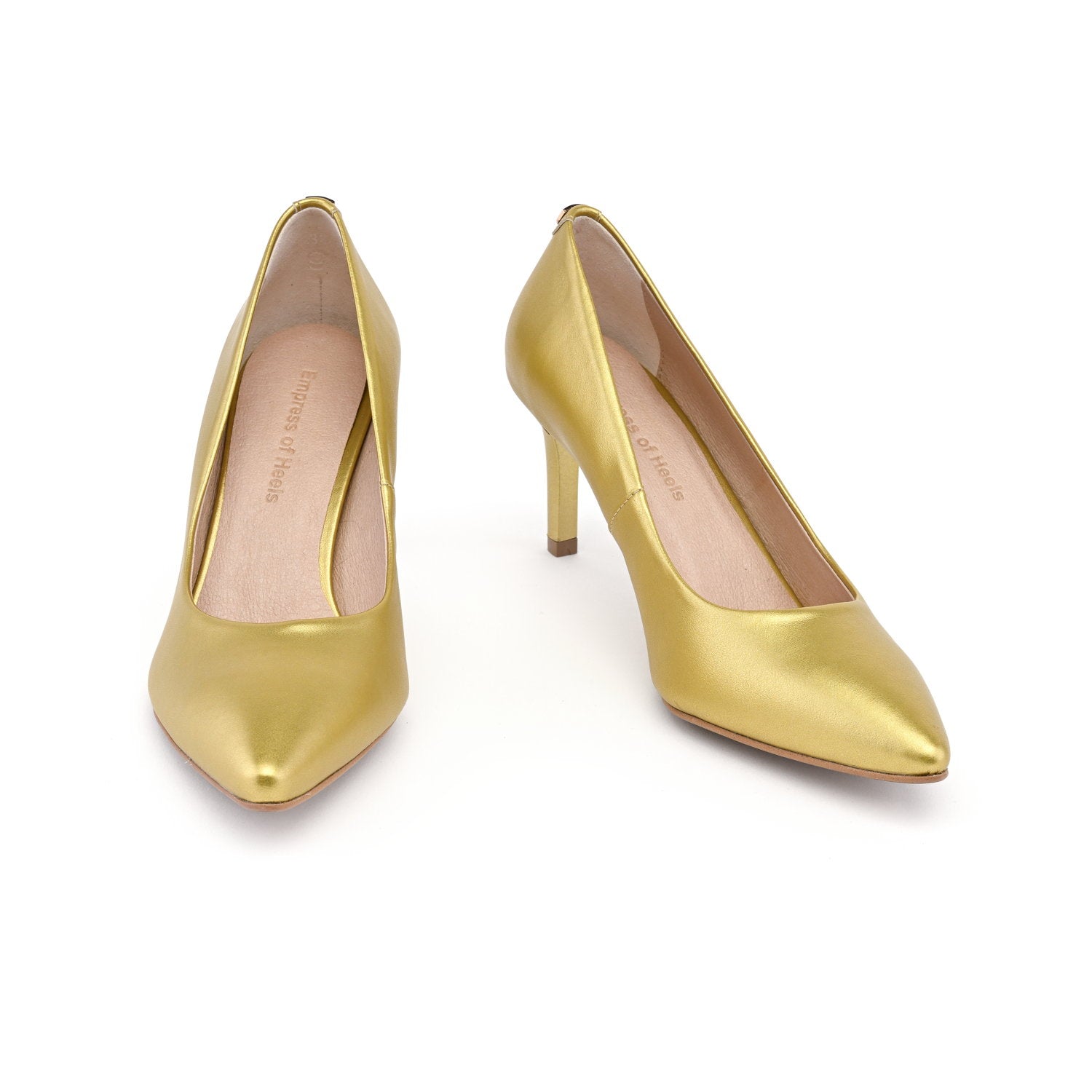 Golden Glamour - vegan 75mm heels