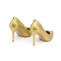 Golden Glamour - vegan pumps met 95mm hak