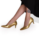 Golden Glamour - tacones veganos de 55 mm